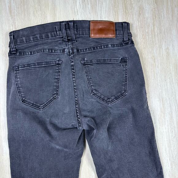 Madewell Low Rise Faded Black Skinny Slim Fit Denim Casual Stretch Jeans 25 - Picture 7 of 15
